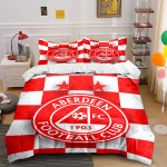 Aberdeen FC Mustrilise Voodipesu Komplekt Voodipesu Tekikoti Komplekt Tekikott Padjap&uuml;&uuml;rid (1 * Tekikott 2 * Padjap&uuml;&uuml;ri, ilma tekita) 135x200cm red