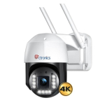 Ctronics v&auml;liturvakaamera 8MP 4K 5G Wi-Fi, inimese/s&otilde;iduki tuvastus, 256 GB TF-kaart