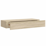 Seinale paigaldatav riiul sahtliga, tammeimitatsiooniga, 60 x 23,5 x 10 cm, MDF