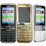 Renoveeritud Nokia C5 C5-00 Originaal Avatud Bluetooth 5MP 3G WCDMA Kaameraga Mobiiltelefonid must