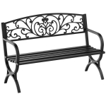 127L x 60W x 85H cm pulberv&auml;rvitud aiapink terrassile, tagahoovi, teras-must 127 x 60 x 85 cm