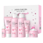 LAIKOU Jaapani Sakura nahahoolduskomplekt - Niisutav ja pinguldav n&auml;ohoolduskomplekt - Nahatooni tasakaalustav ja toitev n&auml;okomplekt - 6 tk komplekt white
