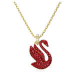 Swarovski Luige Ripats Punane Kristall Kuldse Tooniga Pinnatud Keskmine Kaelakee 5647871 punane