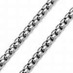 Klassikaline ketiga kaelakee 60 cm pikk meestele pikk kaelakee 3 mm lai titaanterasest DIY ehted h&otilde;be