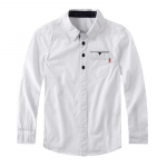 Poiste s&auml;rk Kevad-s&uuml;gis lastele &uuml;hev&auml;rviline puuvillane pikkade varrukatega pluus Teismeliste lasteriided 10-11 Years valge