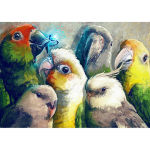 5D DIY Teemantmaaling Papagoi R&uuml;hm Tikand Mosaiik Ristpistes Rhinestone Decor 20X30CM