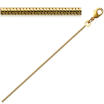 Les Tr&eacute;sors De Lily [C7347] - Chaine Plaqu&eacute; Or 'Serpent' dor&eacute; - 40 cm 1 mm kuld