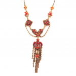 Les Tr&eacute;sors De Lily [D6061] - Collier 'Mulan' Rouge punane