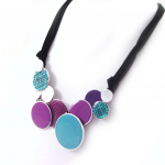 NOA [G5968] &ndash; disainerkaelakee  Harlequin  t&uuml;rkiissinine lilla t&uuml;rkiissinine