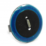 NOA [I1493] - Bague Cr&eacute;ateur 'Bouton' turquoise t&uuml;rkiissinine