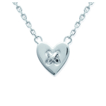 Les Tr&eacute;sors De Lily [I9807] - Collier Argent 'Love' argent&eacute; (rhodi&eacute;) - 10x10 mm h&otilde;be