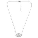 Les Tr&eacute;sors De Lily [M8996] - h&otilde;bedane kaelakee 'Feuille d'Or' h&otilde;bevalge (roodiumiga kaetud) - 28x15 mm h&otilde;be