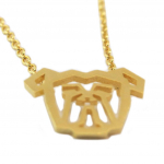 7bis [P5833] &ndash; k&auml;sit&ouml;&ouml;line kaelakee 'Origami' (buldog) kuld - 15x10 mm kuld