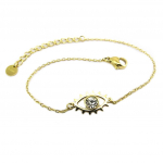 Les Tr&eacute;sors De Lily [P7918] - Disainer terasest k&auml;ev&otilde;ru  Eye of Fatma  valgest kullast - 13x8 mm valge