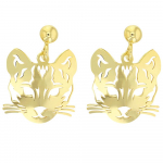 Les Tr&eacute;sors De Lily [Q9339] - K&auml;sit&ouml;&ouml;h&otilde;bedast k&otilde;rvar&otilde;ngad  Jungle  kullast - 18x18 mm (gepard) kuld