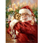 5D Teemanttikandid Teemantmaaling Koera ristpistega j&otilde;uluvana 20X30CM