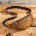 Ehtsast nahast v&ouml;&ouml;kott meestele Travel Fanny Pack V&auml;ike v&ouml;&ouml;kott Meeste rinnakotid