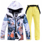 Uus Suusakost&uuml;&uuml;m meestele Naistele Tuulekindel Veekindel Hingav Paks Soe Suusatamine Lumelaua Joped P&uuml;ksid Talvine Suusajope Meeste Suusakomplekt L