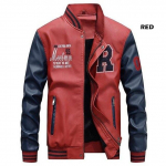 S&uuml;gistalvejope Meeste Tikandid Pesapallijakid Pu-nahast mantlid Slim Fit College Maleluxury fliisist Pilot-nahkjakid XXL
