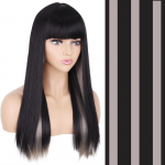 MISS WIG s&uuml;nteetilised pikad sirged segav&auml;rvilised parukad naistele tukkidega Lolita Cosplay kuumakindel kiust parukas Daily Party