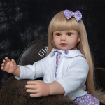 KEIUMI Pikkade juustega Princess Reborn Boneca 60 cm riidest keha t&auml;idisega Baby Alive Doll Bebe Reborn M&auml;nguasjad T&uuml;drukutele Lastekaitsep&auml;evaks 60 cm pruun
