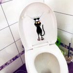 20*30 cm Scratch Cat naljakas vannitoa-WC kleebis Klassikalise toa seinakleebised 1Pcs