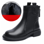 Johnature ehtsast nahast kingad naiste saapad t&otilde;mblukuga &uuml;mmargune nina &otilde;mblemine vaba aeg k&auml;sitsi valmistatud mugavad kokkuv&otilde;tlikud saapad 39 musta oa v&auml;rv