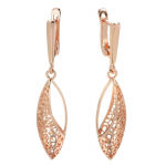 Kinel Long Rose Gold Drop K&otilde;rvar&otilde;ngad 585 &Otilde;&otilde;nes ripats Ehted roosa kuldne v&auml;rv