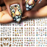 Tiigris&uuml;mbol K&uuml;&uuml;nte vesikleebised Kleebised Nail Art Dekoratsioon