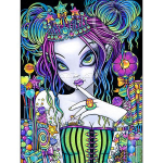 5D DIY Teemantmaalikomplekt Multifilmi T&uuml;druku Printsessi Lillekummitus T&auml;isruudukujuline ja &uuml;mmargune tikandid Mosaiik Ristpistega V&auml;rv Kodukaunistus Full Round 20x25CM