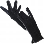 Hea kvaliteediga naiste nahkkindad v&auml;rvi talve ehtne seemisnahk 50% ehtne nahk 50% naiste kindad 8.5 must