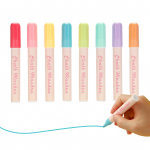 Vedel kriidipliiatsi marker 8 erksat v&auml;rvi 6 mm &uuml;mberp&ouml;&ouml;ratav ots ja peitliga kustutatav veep&otilde;hine mitmev&auml;rviline