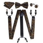 Dibangu meeste traksid, reguleeritavad traksid, kikilips Tasku kandiline mansetin&ouml;&ouml;pide komplekt meestele 3,5 cm laius elastne 4012