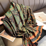 Uus luksuslik br&auml;ndi siidist sall Naiste suvine rannasatiinsall Disainiga &uuml;mbrisprint Hijab Kevadised suured pear&auml;tikud Stoles Bandana 2022 180x90cm