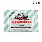 Fisherman's Friend pastillid, piparm&uuml;nt, suhkruvabad piparm&uuml;ndimaitselised pastillid, 25 g. x 6 /12 / 24 tk 25 g. x 12 pcs