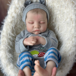 45 CM pehmest silikoonist Reborn Baby k&auml;sitsi valmistatud nukum&auml;nguasi t&uuml;drukule nagu p&auml;ris riidest keha magamiseks Art Bebe s&uuml;nnip&auml;evakingitus Ordinary color paint