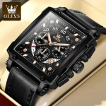 OLEVS Meeste Kell Tippbr&auml;nd Luksuslik Kvarts Ruudukujuline K&auml;ekell Meestele Kuup&auml;ev Spordikell Mehelik Reloj De Cuarzo Para Hombres koos kinkekarbiga Regular Edition - Quartz Watch must