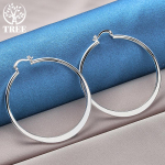 925 Sterling Silver Classic 55mm Big Circle Hoop K&otilde;rvar&otilde;ngad Ehted