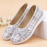 Lameda p&otilde;hjaga riidest jalan&otilde;ud naiste madala suuga hingav pehme tald Lihtne vabaaja stiilis t&ouml;&ouml;jalatsid Ema kingad 35 valge