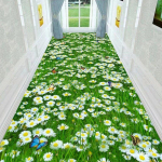3D koridor Roheline aiatee pikk vaip Elutoa kaunistus Kodu vahek&auml;ik Libisemiskindlad p&otilde;randamatid Moodne sisekujundusvaip W120*H300CM