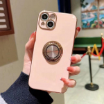 Luksuslik Plating Finger Ring Holder Case iPhone 13 14 Pro Max 12 Mini Xs Xr X 8 7 Plus Se Pehme telefoni kaas iPhone 11 &uuml;mbrisele For iPhone 11 Pro heleroheline v&auml;rv