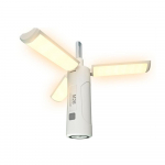 Kokkupandav matkavalgusti multifunktsionaalne telklamp Laetav taskulamp Power Bank veekindel 2000mAh valge