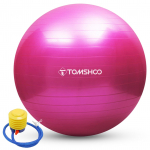 TOMSHOO Antiburst joogapall 45cm55cm65cm75cm Stabiilsus Balance Pall Pilates Barre F&uuml;&uuml;siline 75cm roosa
