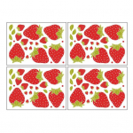 Seinakleebised V&auml;rvilised seinamaalingud Veekindlad Isekleepuvad Eemaldatavad Dekoratiivsed DIY Maasika-puuviljad Taustapildid Kunst K&auml;sit&ouml;&ouml; punane