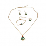 4 tk/komplekt P&otilde;dra ripats erksav&auml;rviline kaelakee k&otilde;rvar&otilde;ngad s&otilde;rmus k&auml;ev&otilde;ru komplekt sulamist punane j&otilde;ulum&uuml;ts Kuu ripats ehete komplekt ehete aksessuaar 1