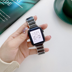 Apple Watchi keraamiline rihm 8 7 6 5 4 3 44 mm 40 mm luksuslik terasest metallist rihmaga k&auml;ev&otilde;ru IWatch rihma jaoks 8 7 6 5 4 3 38 mm 42 mm randmepaela asendused 38mm   40mm 41mm must/h&otilde;be