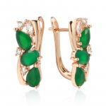 Sileda kullav&auml;rvi sobivus smaragdroheline tsirkoonist k&otilde;rvar&otilde;ngad naiste etnilised ehted vanaaegsed aksessuaarid roheline