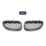 Paar v&otilde;idus&otilde;idugrill teemantneeruv&otilde;re BMW E60 E61 550i 535i M5 2004-2009 esikaitseraua iluv&otilde;re Meteor Style jaoks All Sliver black