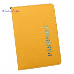 Moodne kunstnahast passi krediitkaardi kaanehoidja reisikaitse kollane