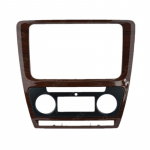 Skoda Octavia 2010 2011 2012 2013 tarvikule puidustiilis raadiofascia koos automaatse/manuaalse vahelduvvoolu DVD-m&auml;ngija stereopaneeli viimistlusplaadi raamiga For Auto AC